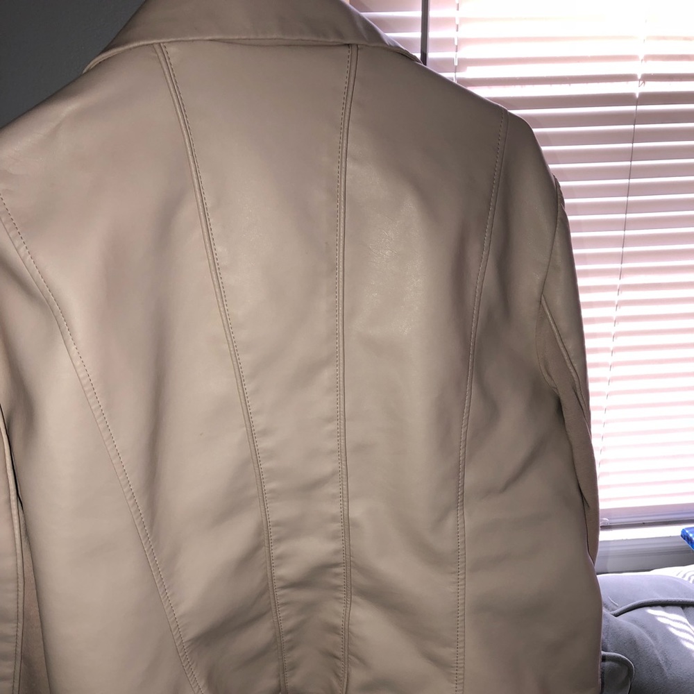 Soft Pink Leather Jacket - image 3